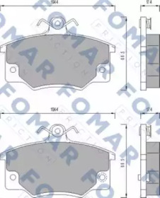 FOMAR FRICTION fo437381 -  Комплект тормозных колодок, дисковый тормоз